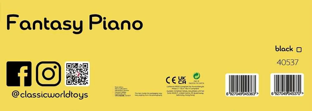 Medinis juodas pianinas CLASSIC WORLD