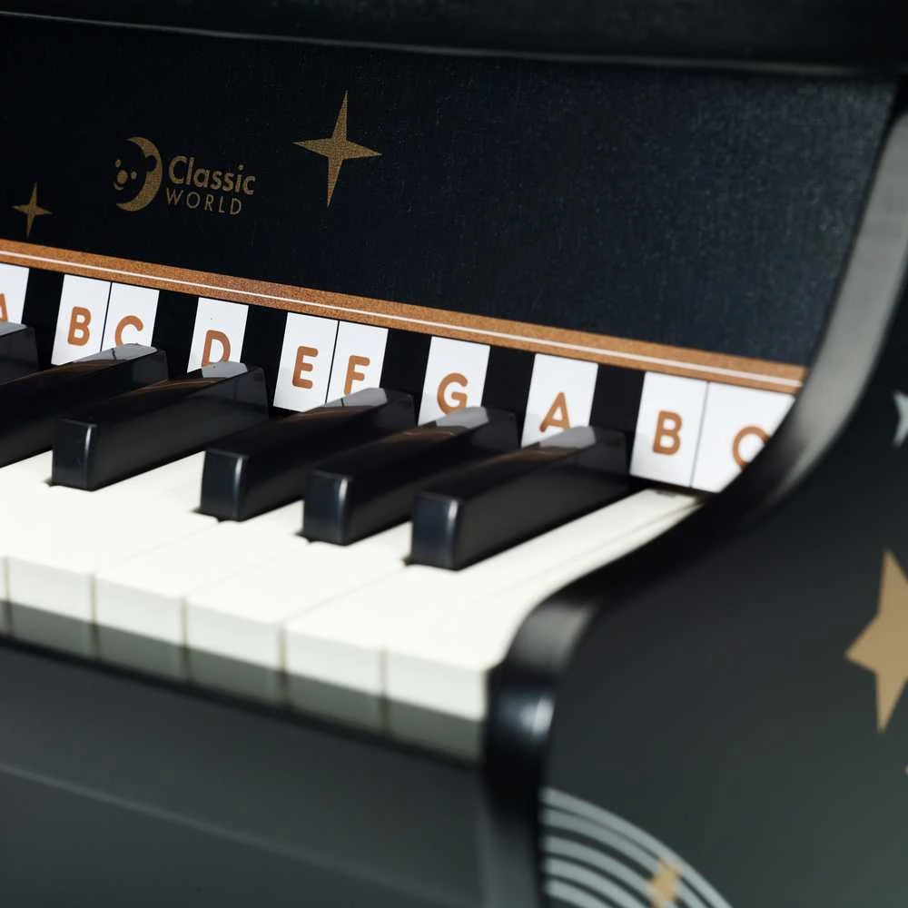 Medinis juodas pianinas CLASSIC WORLD
