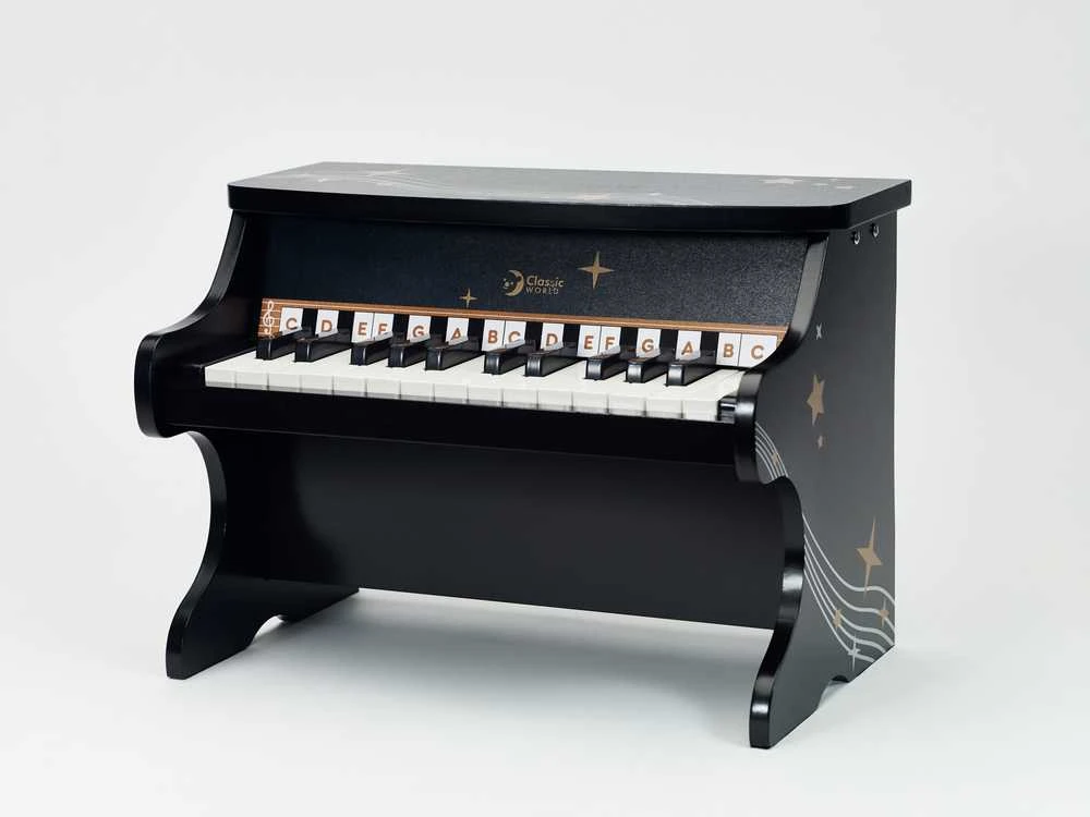 Medinis juodas pianinas CLASSIC WORLD