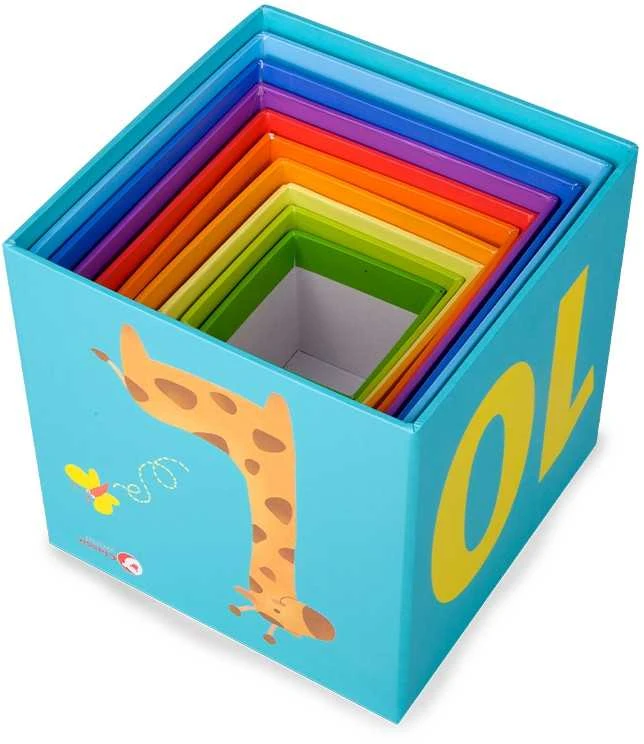 Classic World Medinė Žaislų Dėžė Blokai Edukacinė Puzlė