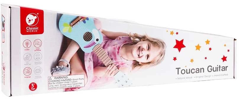 Classic World Žaislinė medinė akustinė gitara
