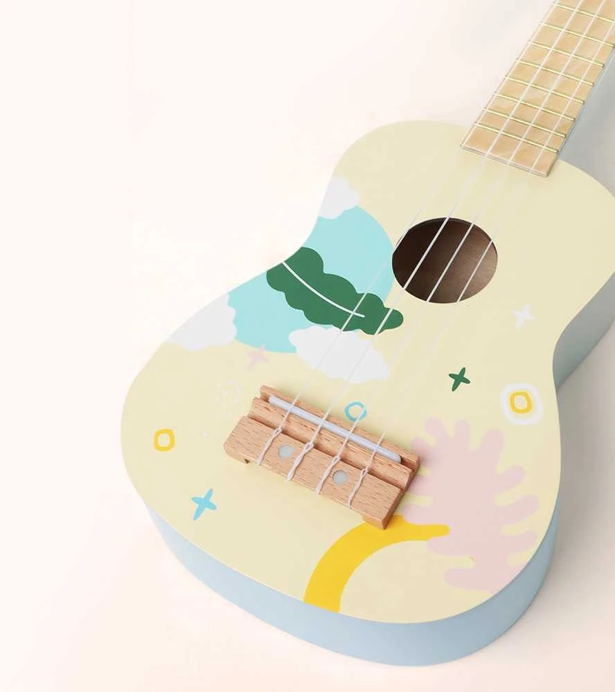 Classic World Vaikų Medinė Ukulėlė Mėlyna