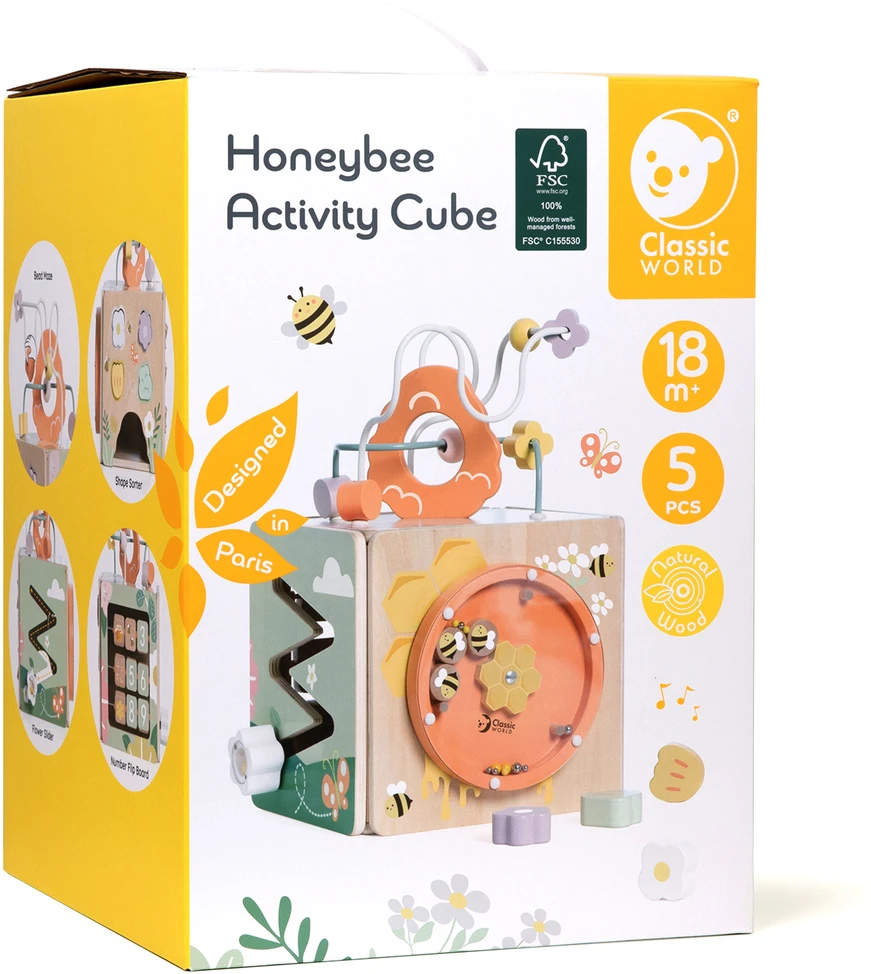 CLASSIC WORLD Edukacinė Kostka 5in1 su Šviesomis ir Forma