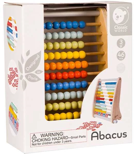 CLASSIC WORLD Medinis Abacus + Matematiniai veiksmai 46 vnt.