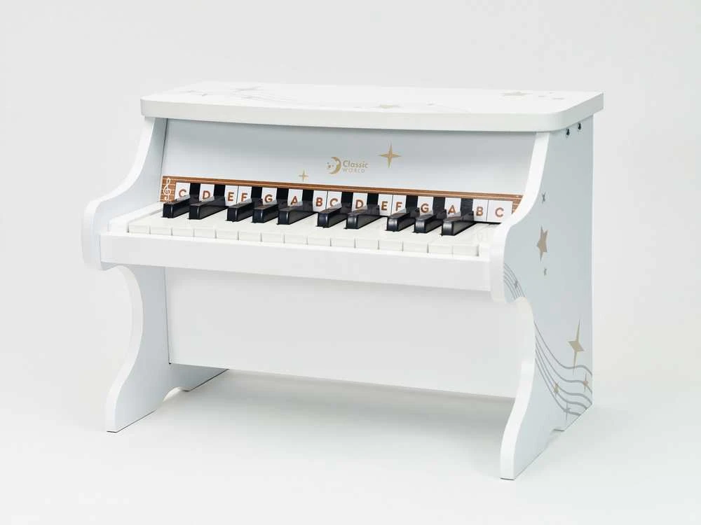 Classic World Medinis Pianinas Vaikams su Mokymosi Knyga