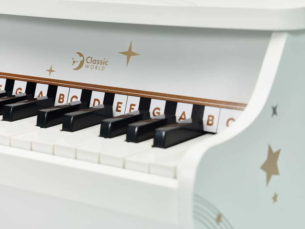 Classic World Medinis Pianinas Vaikams su Mokymosi Knyga