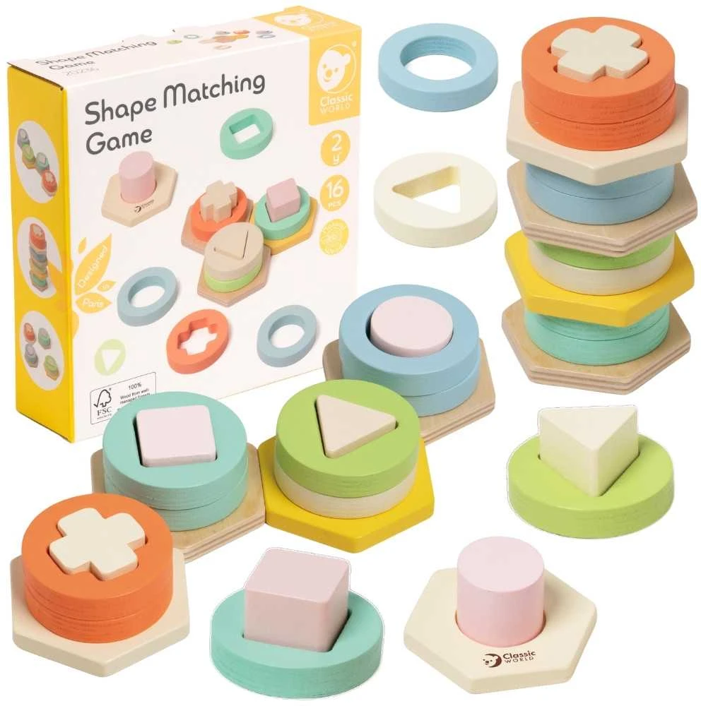 CLASSIC WORLD Montessori formų ir spalvų rūšiuoklė