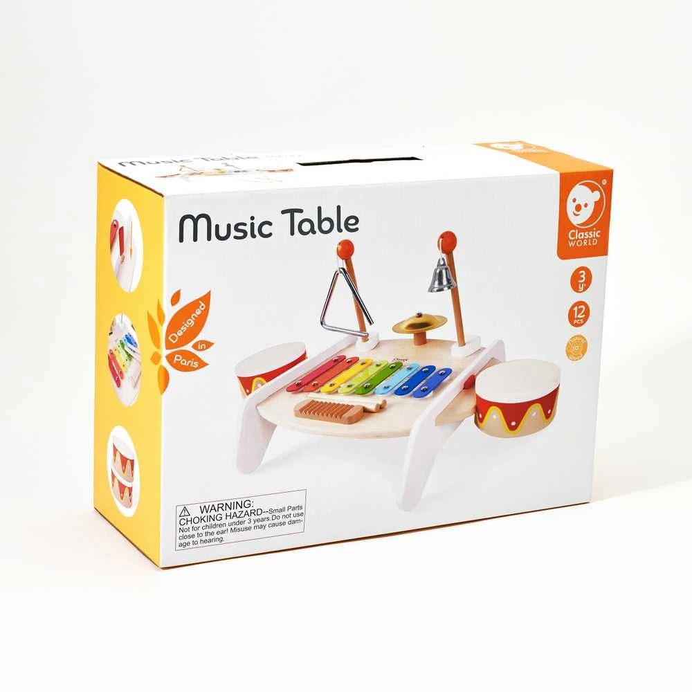 Classic World Klasikinis pasaulis komplektuoja muzikos instrumentus vaikams ksilofonas tarker cymbals būgnų plokštelių plokštelių trikampio trikampio varpas 9 el.