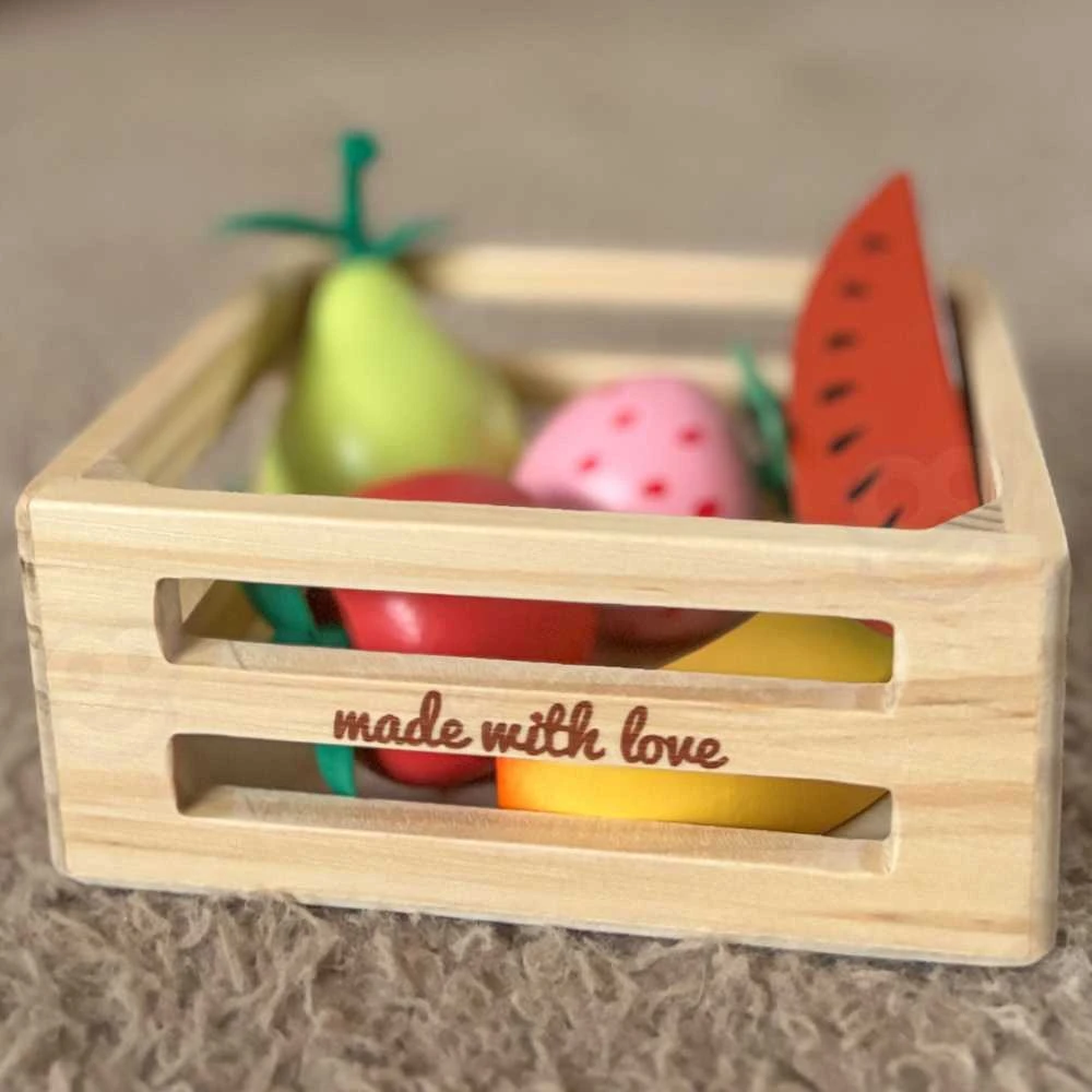 Classic World Medinių vaisių rinkinys pintinėlėje 6vnt