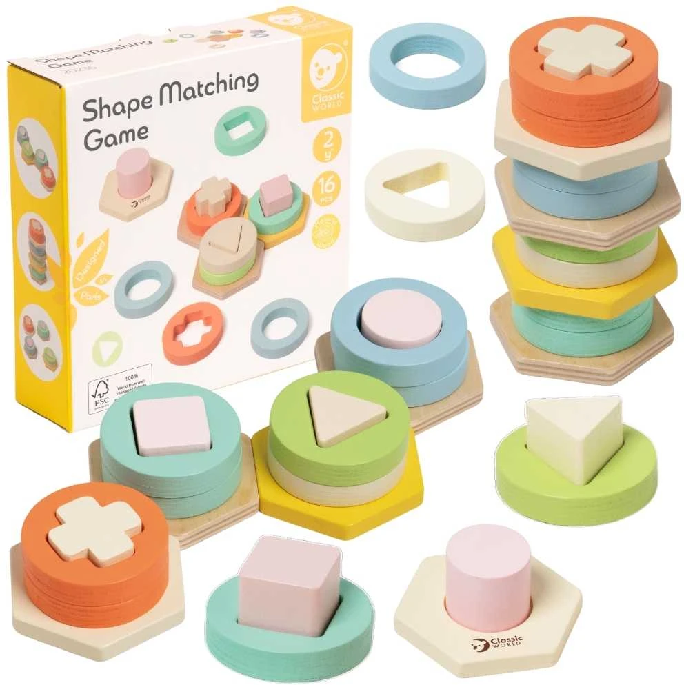 CLASSIC WORLD Montessori formų ir spalvų rūšiuoklė