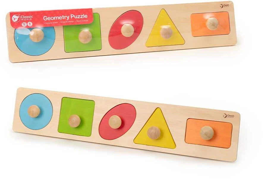 Medinė formų ir spalvų dėlionė CLASSIC WORLD Montessori