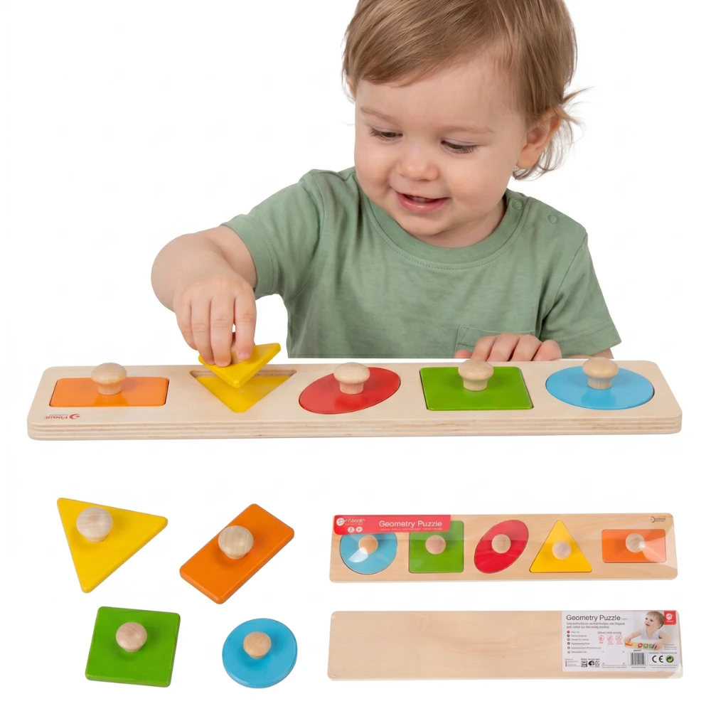 Medinė formų ir spalvų dėlionė CLASSIC WORLD Montessori