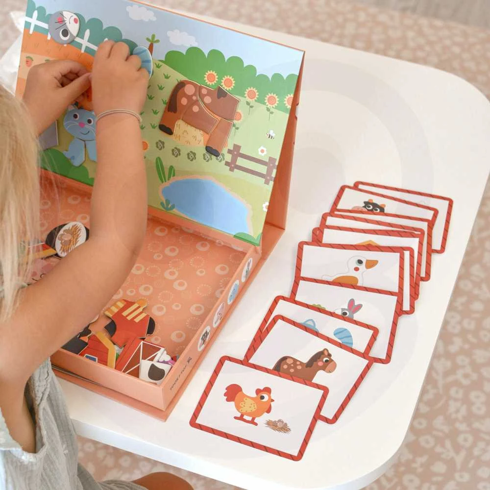 Tooky Toys TOOKY TOY magnetinė dėlionė Ferma
