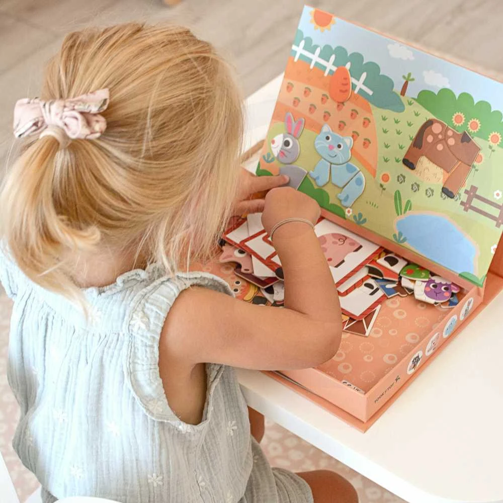 Tooky Toys TOOKY TOY magnetinė dėlionė Ferma
