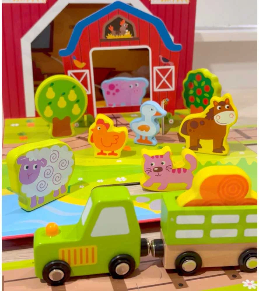 Tooky Toys TOOKY TOY Medinė Ūkis su lagaminu 35 dalys