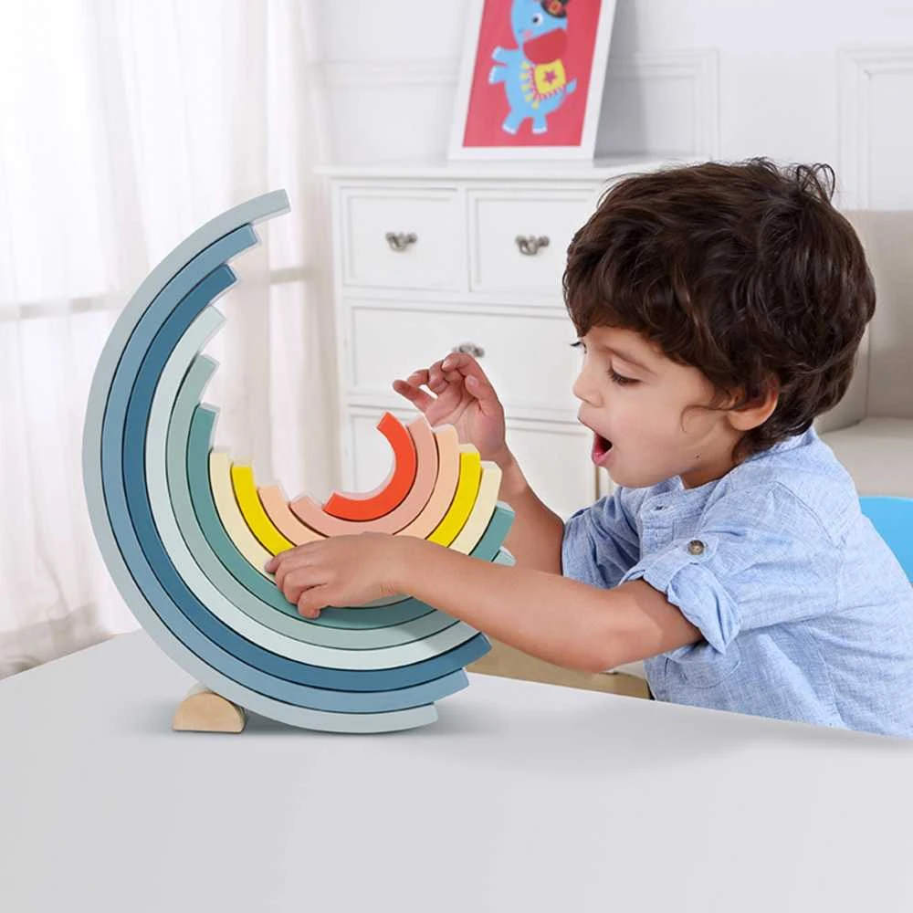 Tooky Toys TOOKY TOY Medinė Układanka Tęcza 12 elementų