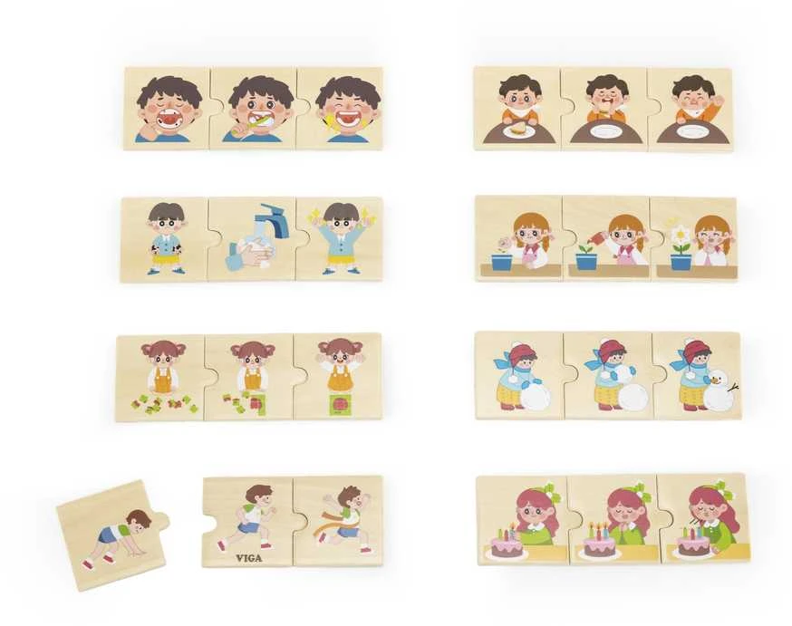 Dėlionė Viga Toys VIGA Wooden Puzzle Matching Activities for Kids