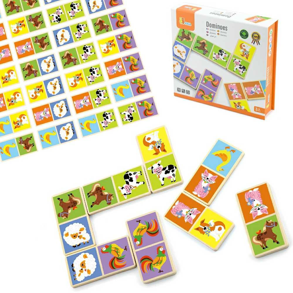 „Domino Farma Viga Toys“ medinis žaidimas