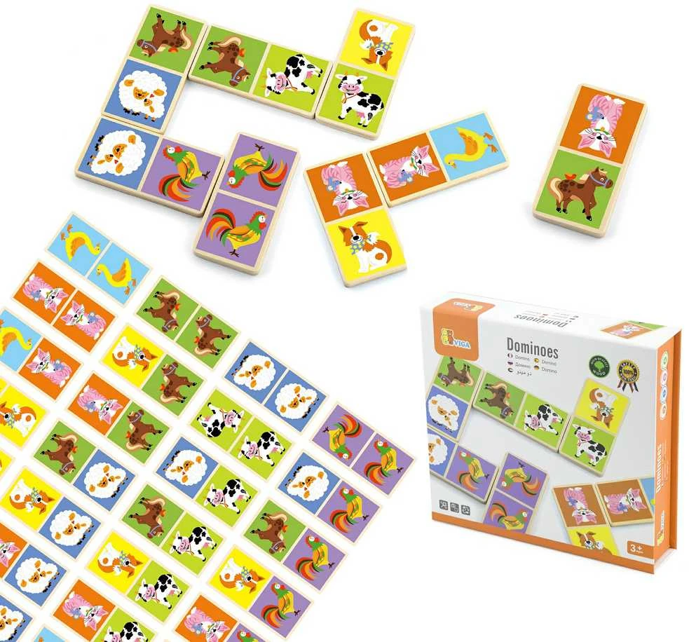 „Domino Farma Viga Toys“ medinis žaidimas