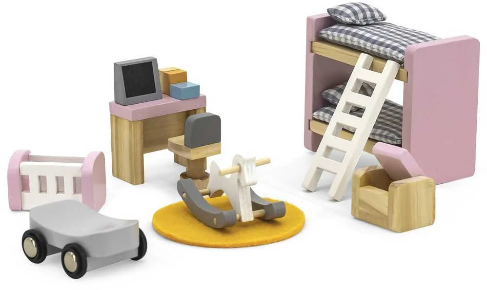 Viga Toys „Viga Polarb“ baldų rinkinys lėlių namams vaikams