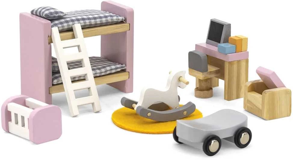 Viga Toys „Viga Polarb“ baldų rinkinys lėlių namams vaikams