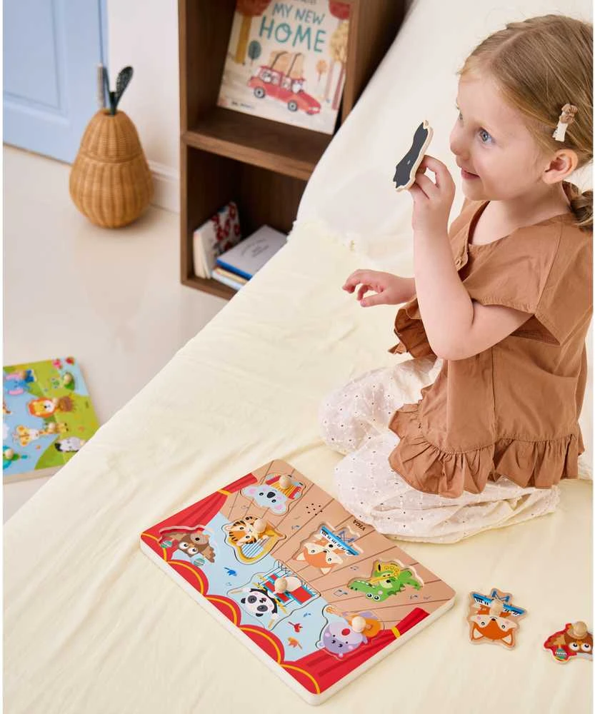 Viga Toys VIGA Dėlionė su garso efektu Muzikuojantys gyvūnai