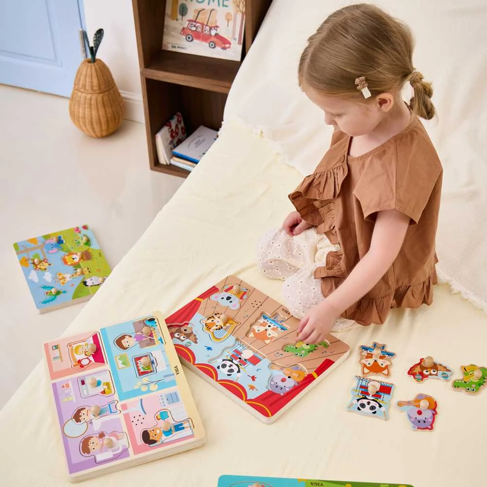 Viga Toys VIGA Dėlionė su garso efektu Muzikuojantys gyvūnai