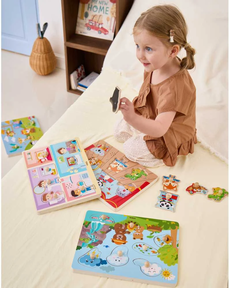 Viga Toys VIGA Edukacinis Įspūdingas Dėlionė Garsai - Atraskime Gamta