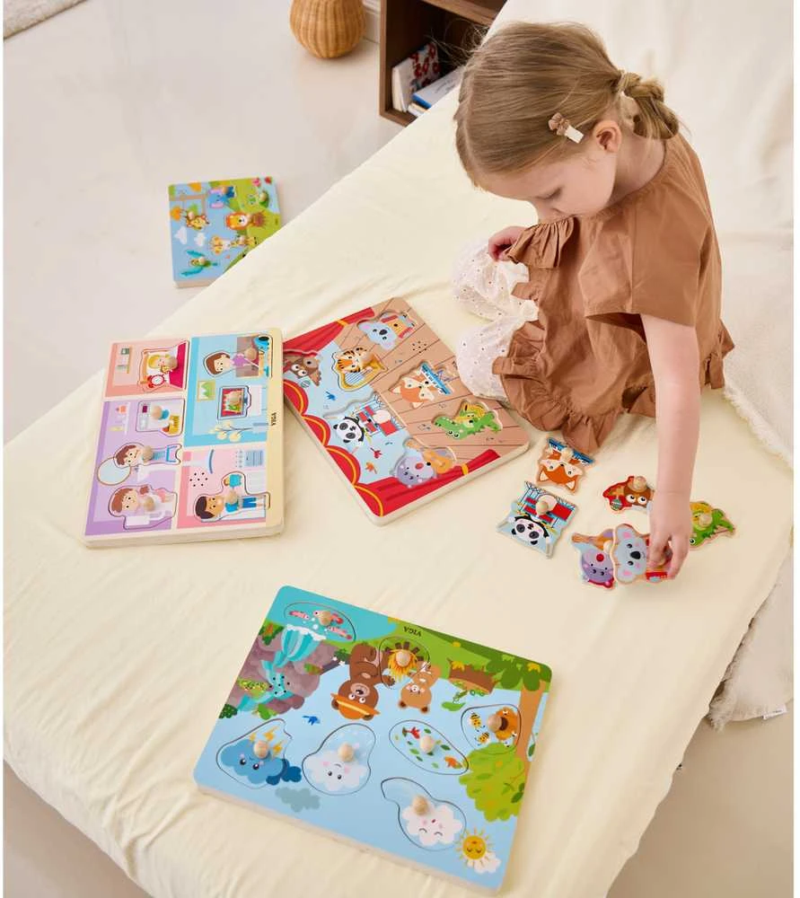 Viga Toys VIGA Dėlionė su garso efektu Muzikuojantys gyvūnai