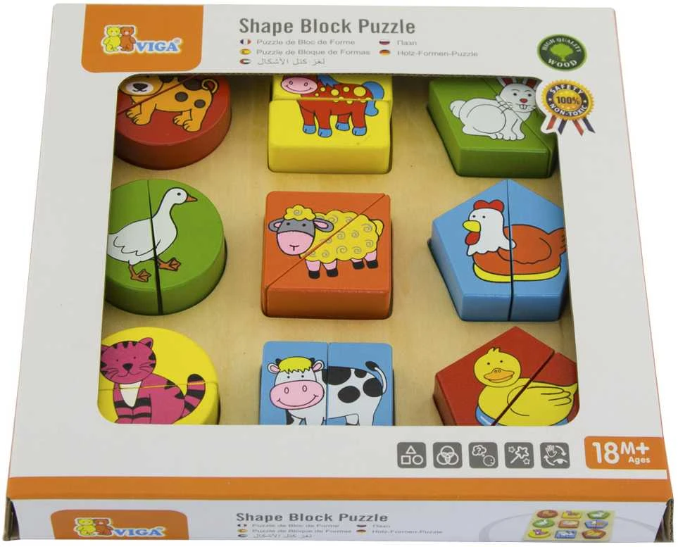 Dėlionė Viga Toys VIGA Educational Wooden Animal Puzzles