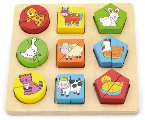 Dėlionė Viga Toys VIGA Educational Wooden Animal Puzzles