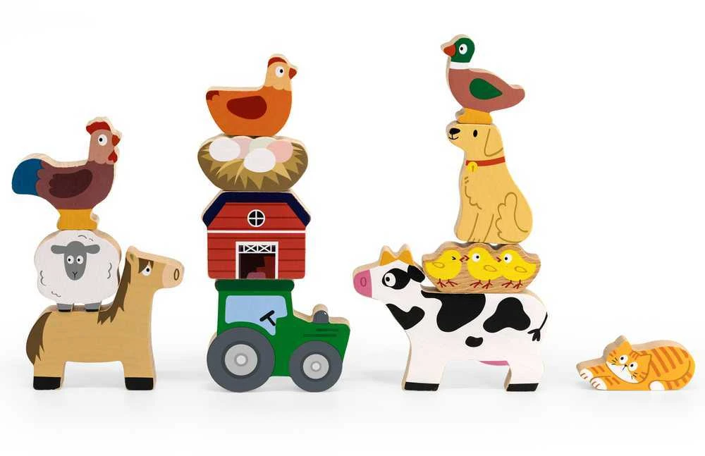 Viga Toys Viga Medinė Žaislai Stovintys Ūkiniai Gyvūnai