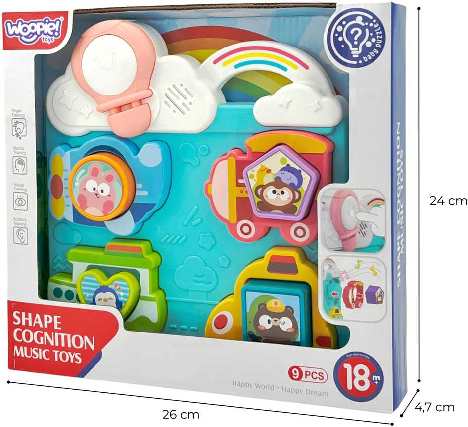 Woopie Baby WOOPIE Interaktyvi Dėlionė Transporto priemonės ir Gyvūnai Mėlyna