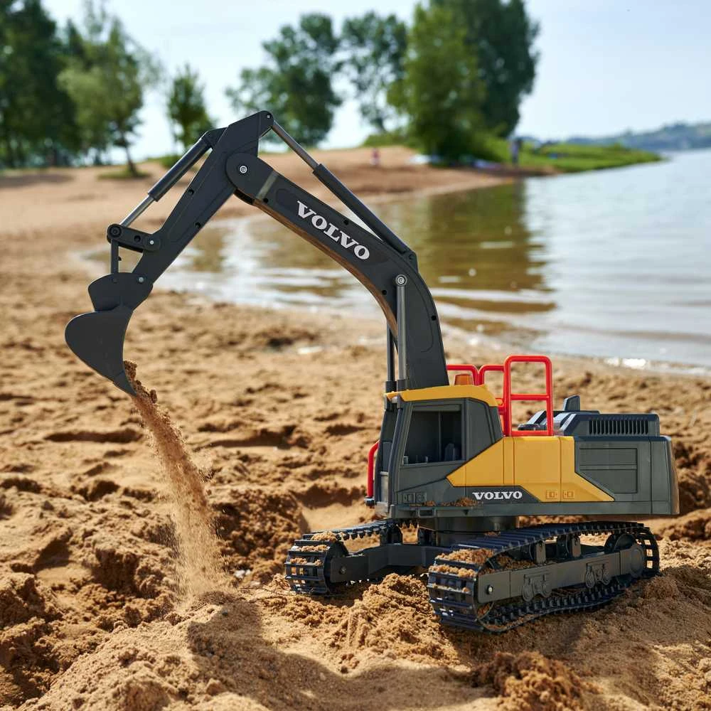 „Dickie Construction Volvo RC“ kasybos ekskavatorius nuotoliniu būdu kontroliuojamas 60 cm