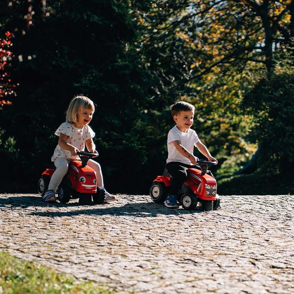 Nsh Nordic FALK Traktorius Vaikams Massey Ferguson Raudonas su Priekaba