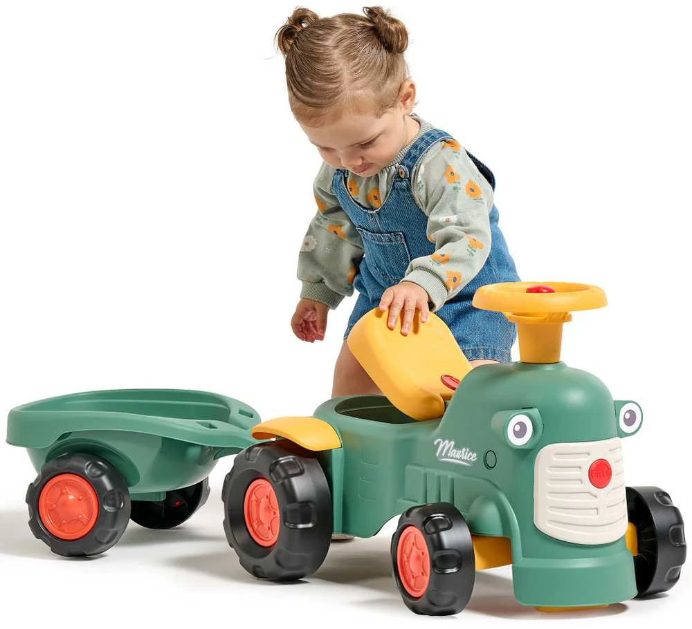 Nsh Nordic „Falk Baby Maurice Žalias Vintage“ traktorius su priekaba nuo 1 metų