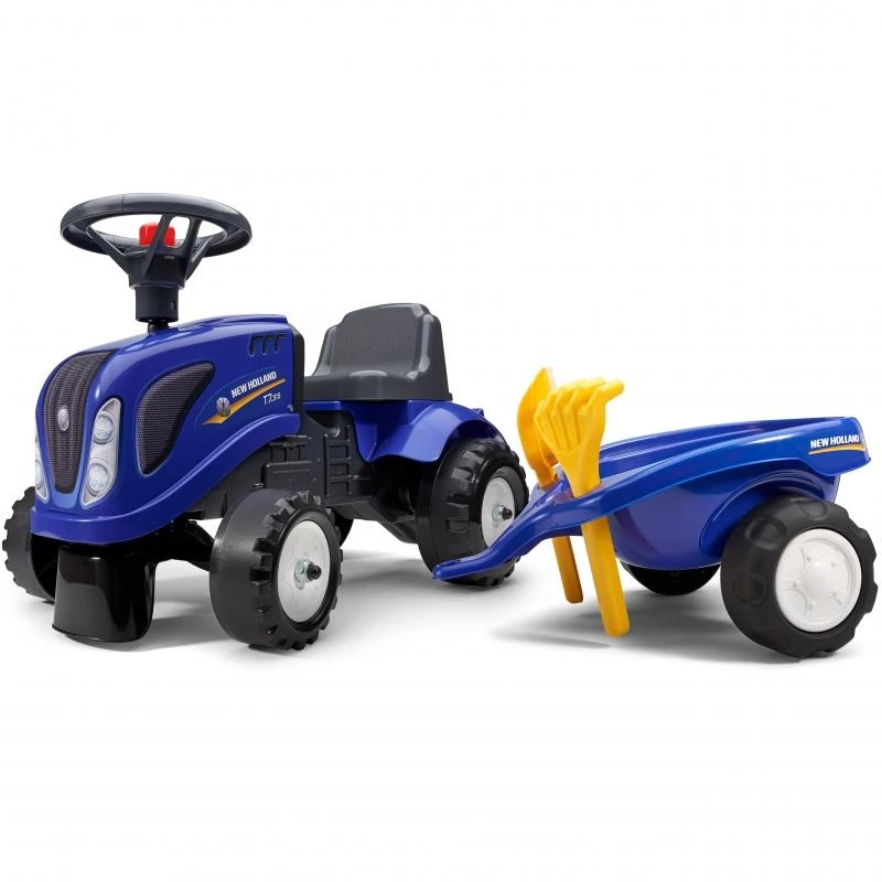 Falk Traktorius su Priekaba Baby New Holland Mėlynas nuo 1 metų
