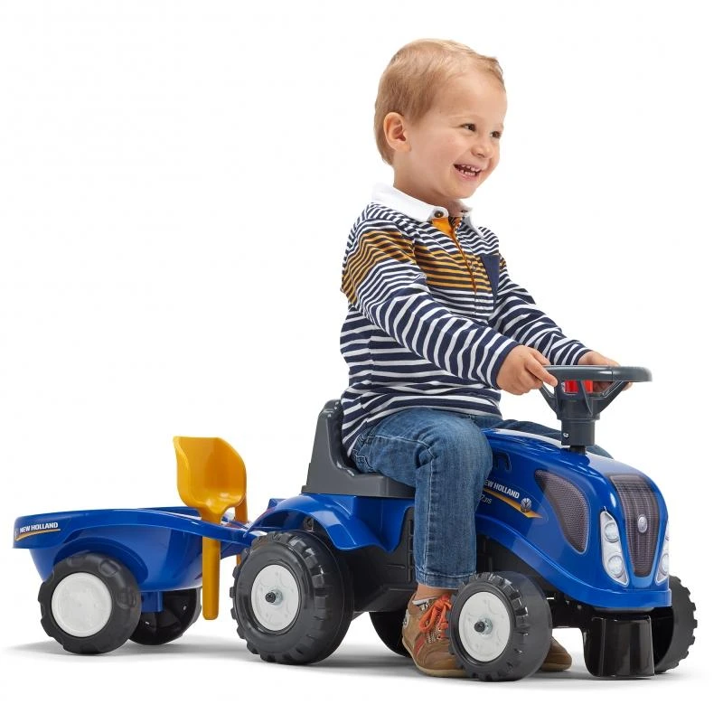 Falk Traktorius su Priekaba Baby New Holland Mėlynas nuo 1 metų