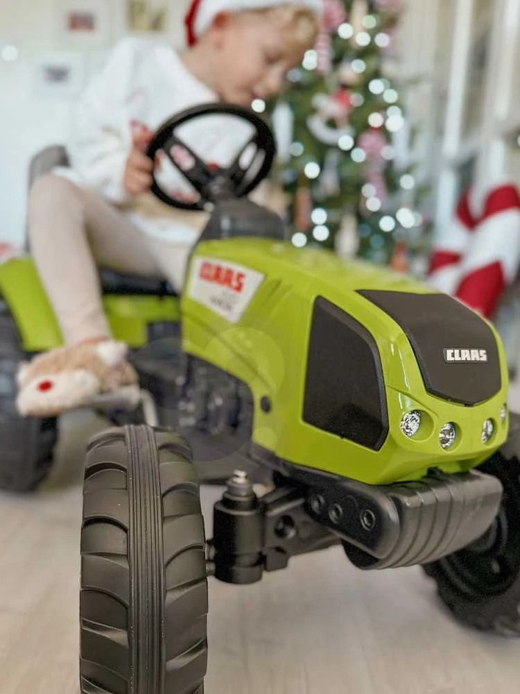 Vaikiškas pedalinis traktorius Falk Claas 1040AB, su priekaba, žalias