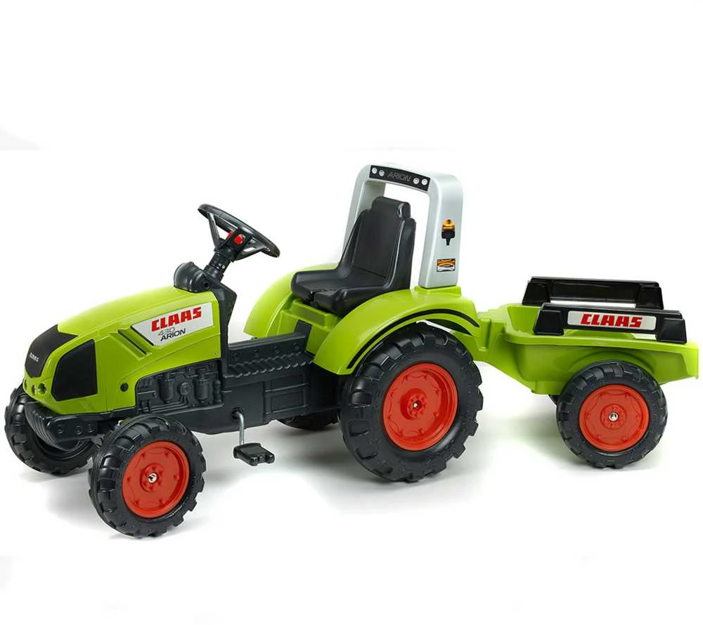 Vaikiškas pedalinis traktorius Falk Claas 1040AB, su priekaba, žalias