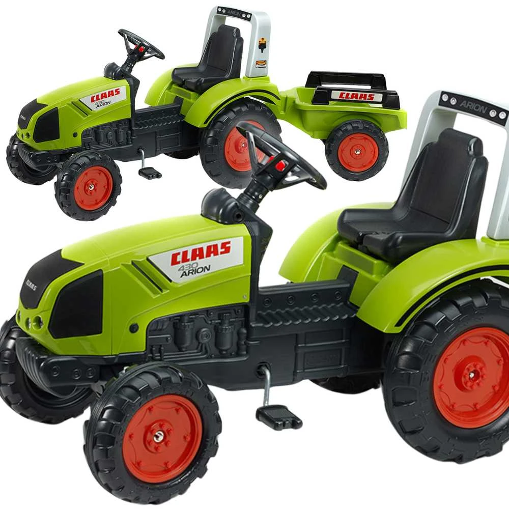 Vaikiškas pedalinis traktorius Falk Claas 1040AB, su priekaba, žalias