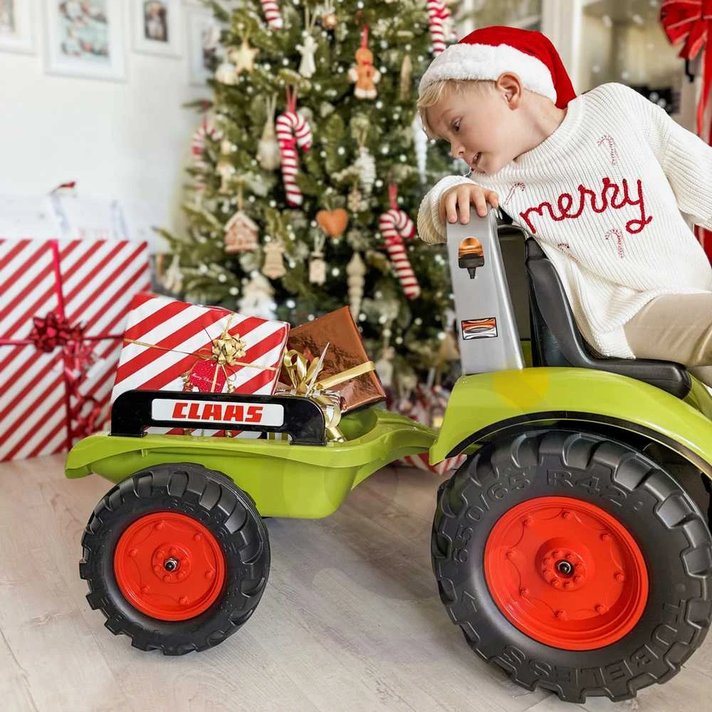 Vaikiškas pedalinis traktorius Falk Claas 1040AB, su priekaba, žalias