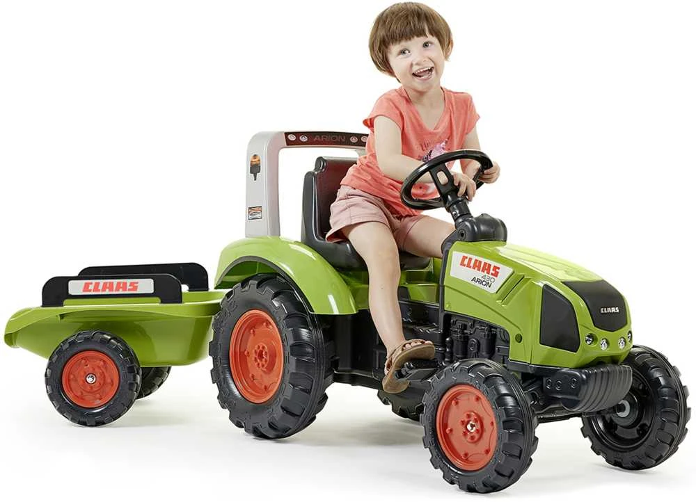 Vaikiškas pedalinis traktorius Falk Claas 1040AB, su priekaba, žalias
