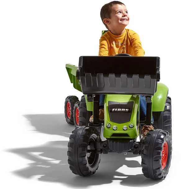 Falk Claas Minamas pedalinis traktorius su priekaba