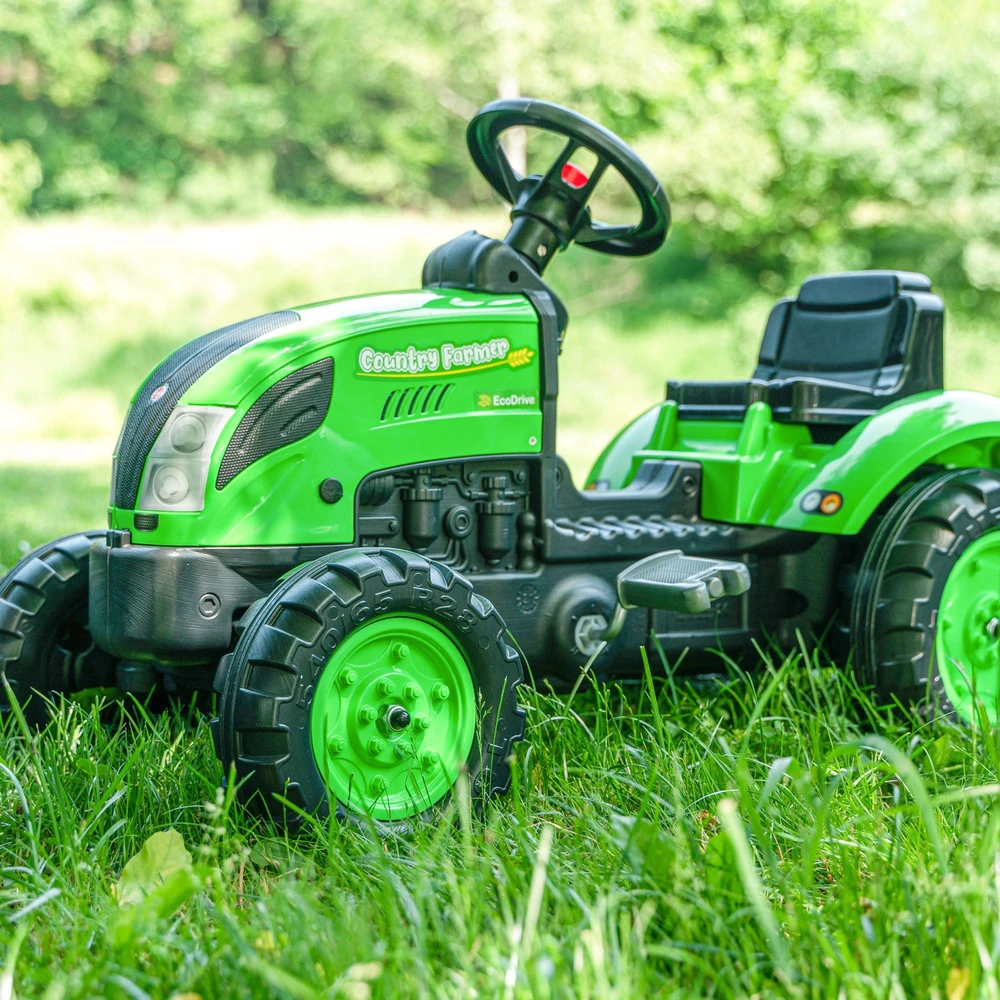 FALK Pedalinio traktoriaus modelis Su priekaba Žalias 2-5 metų vaikams