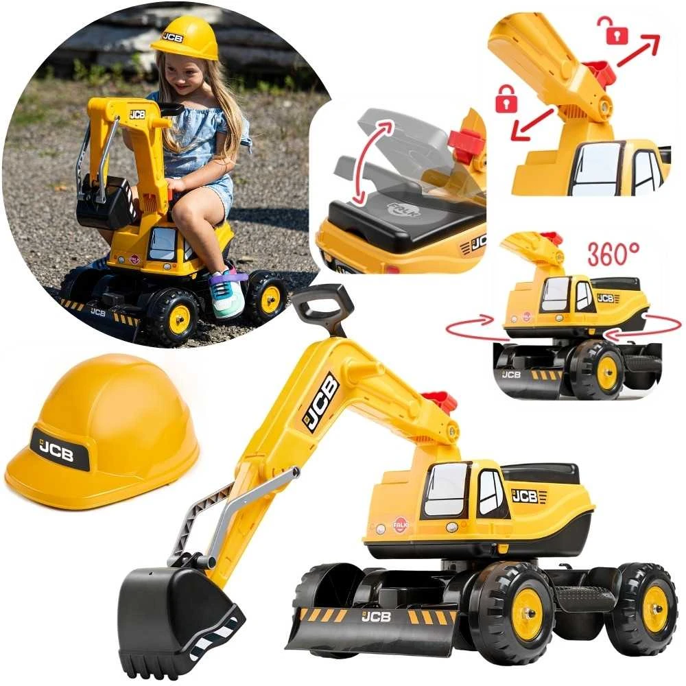FALK Koparka JCB Modelis Su Rotuojančia Žarna Geltona