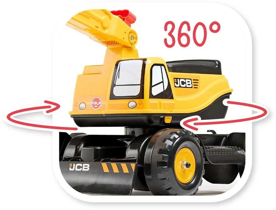 FALK Koparka JCB Modelis Su Rotuojančia Žarna Geltona