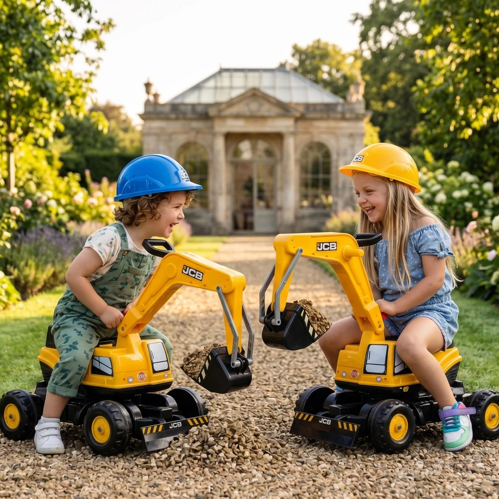 FALK Koparka JCB Modelis Su Rotuojančia Žarna Geltona
