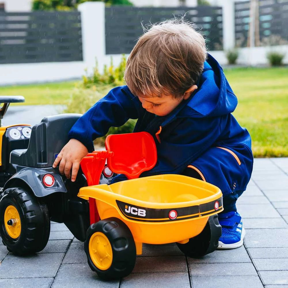 Falk Traktorius JCB Su Priekaba Oranžinis