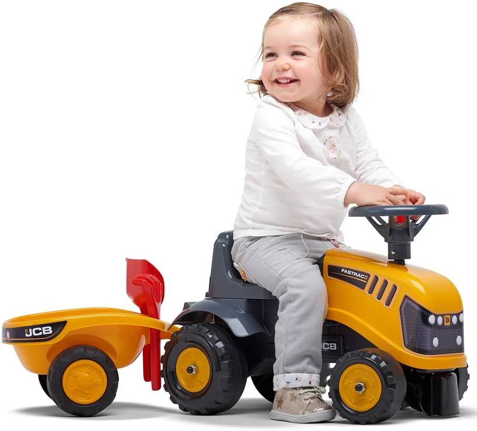 Falk Traktorius JCB Su Priekaba Oranžinis